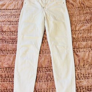 J. Crew White High-Rise Skinny Pants